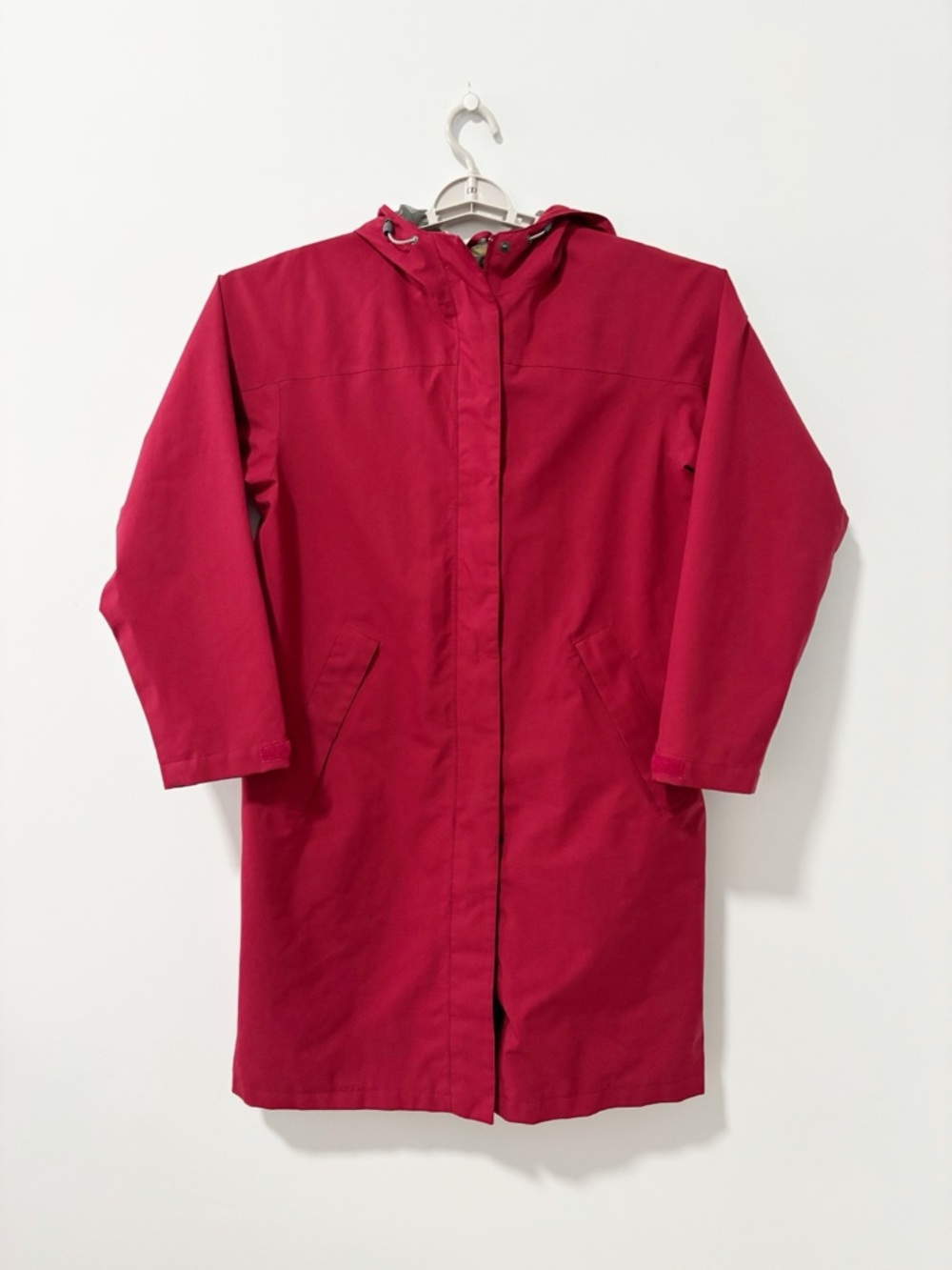 Lands' End Gore-tex Hooded Trench Coat Rain Jacket Womens Size Medium 10-12